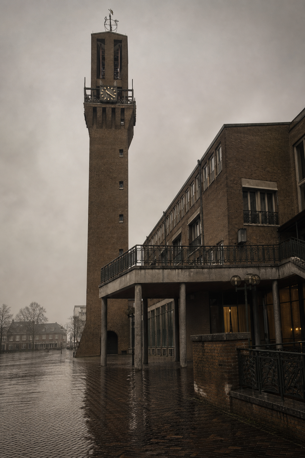 Stadhuistoren Hengelo in zachte regen, Archive 001